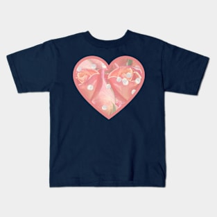 MOTHER'S DAY OR VALENTINES DAY HEART AND ROSES DESIGN GIFT IDEAS Kids T-Shirt